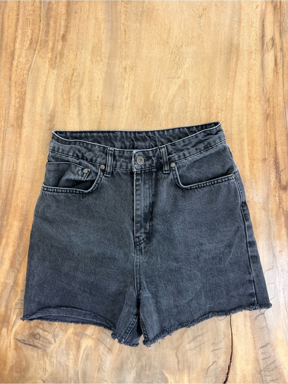 Ragged Priest black denim shorts